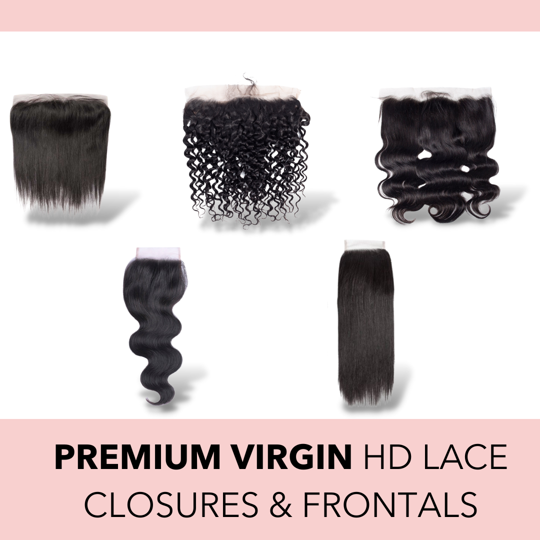 Premium Virgin HD Lace Closures & Frontals